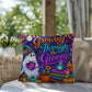 Growing Through The Gloom Halloween Throw Pillow - Trauma Recovery Survivor Gift