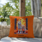 Siberian Husky Light Red Coat (Amber Eyes) Pillow, Indoor Outdoor Dog Cushion, Cozy Accent Gift