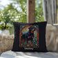 Rottweiler (Black and Mahogany) Indoor/Outdoor Pillow - Personalized Stained Glass Dog Tribute & Comfort Gift