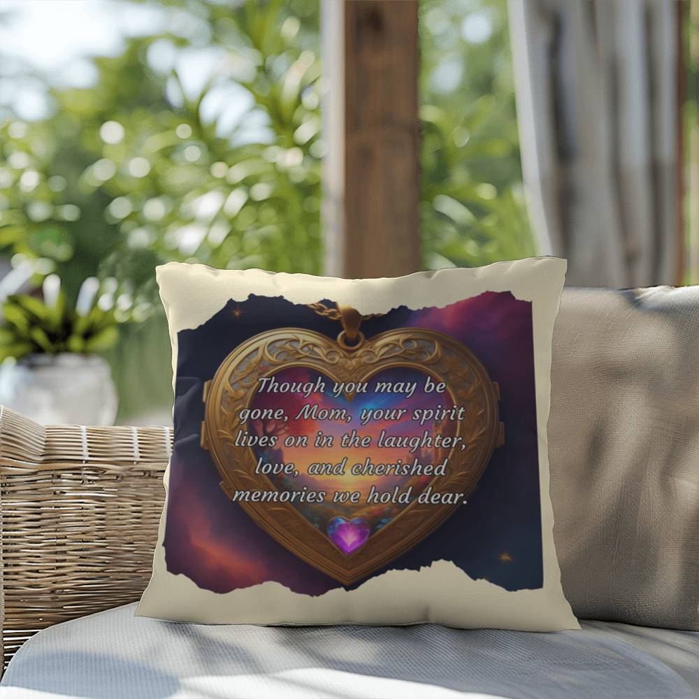 Cherished Memories: Mom’s Legacy Indoor/Outdoor Pillow - Memorial Gift, Grief Support, Tribute for Mother’s Day or Loss of Mom