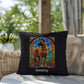 Belgian Malinois (Red) Indoor/Outdoor Pillow - Personalized Stained Glass Dog Tribute & Comfort Gift