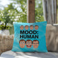 Mood: Human Indoor/Outdoor Pillow, Personalized Anxiety Relief Cushion for Mental Health Support & Self-Care