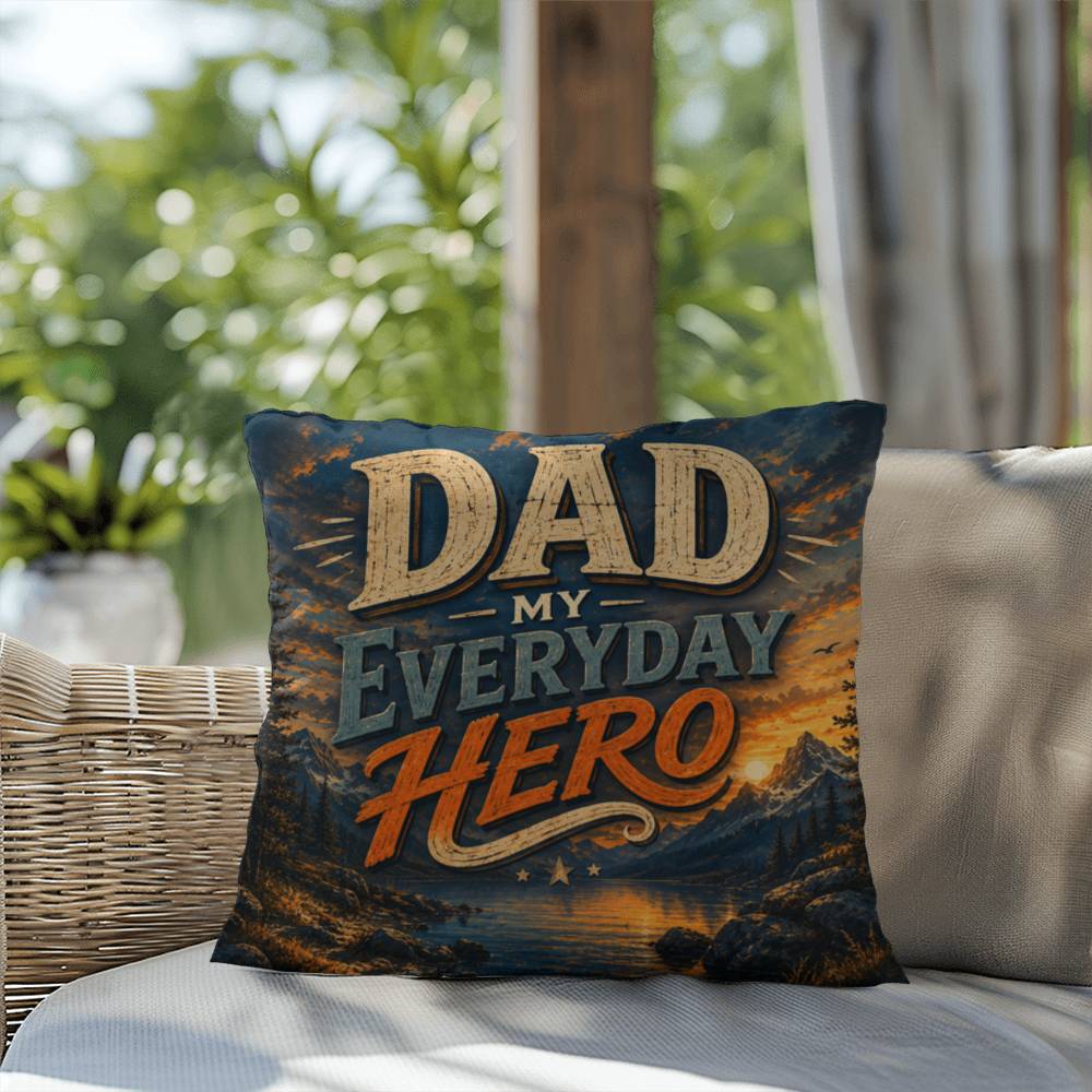 Shop our premium dad my everyday hero throw pillow from MySisterIsASurvivor.