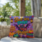 Bat-ter Days Ahead quote with cheerful bat artwork on a colorful Halloween throw pillow with uplifting fall vibes