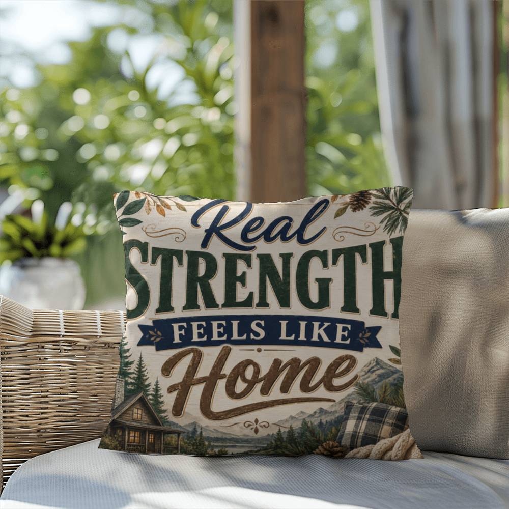 Shop our premium real strength feels like home throw pillow from MySisterIsASurvivor.