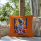 Blue Pied French Bulldog pillow, personalized indoor outdoor dog cushion, Frenchie lover decor - MySisterIsASurvivor