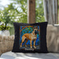 Belgian Malinois (Cream Sable) Indoor/Outdoor Pillow - Personalized Stained Glass Dog Tribute & Comfort Gift