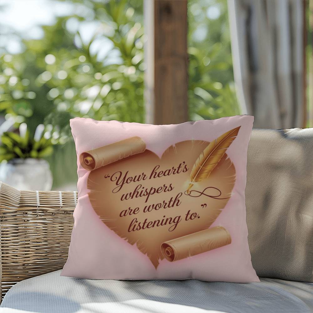 Your Heart's Whispers Are Worth Listening To: Indoor/Outdoor Pillow Self-Care for Relaxation, Mindfulness & Emotional Wellness