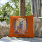 White German Shepherd pillow, personalized indoor outdoor GSD cushion, durable accent - MySisterIsASurvivor