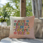 Just Breathe, Baby - You Got This: Indoor/Outdoor Pillow - Groovy Affirmation for Emotional Wellness & Positive Vibes