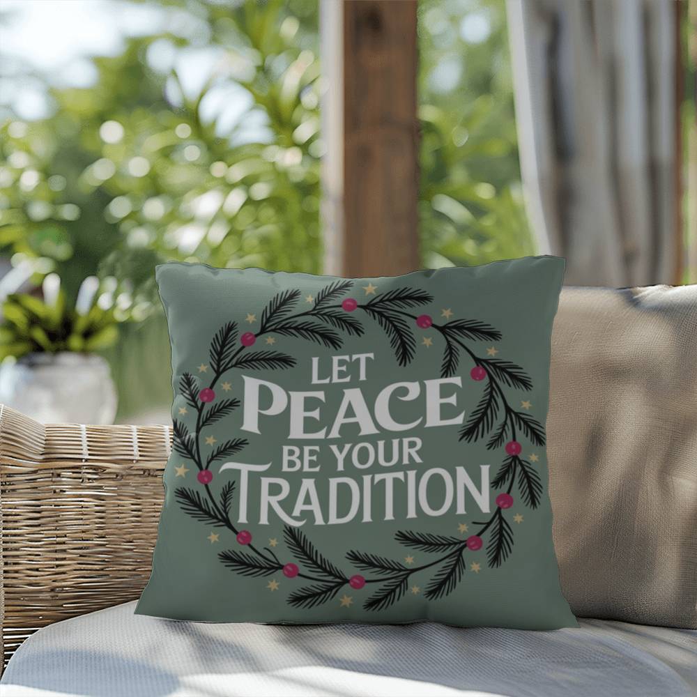 Let Peace Fill Your Heart Throw Pillow - Gentle Christmas décor for serenity and joy