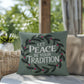 Let Peace Fill Your Heart Throw Pillow - Gentle Christmas décor for serenity and joy