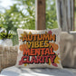 Autumn Vibes, Mental Clarity throw pillow with mindfulness saying and vibrant autumn home décor