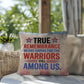 True Remembrance Means Caring custom military pillow for PTSD awareness, Memorial Day tribute, and emotional healing