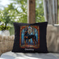 Doberman Pinscher (Black & Rust) Indoor/Outdoor Pillow - Personalized Stained Glass Dog Tribute & Comfort Gift