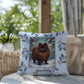 Pomeranian Chocolate Pillow - Cozy Pom throw pillow, winter indoor dog decor, personalized accent