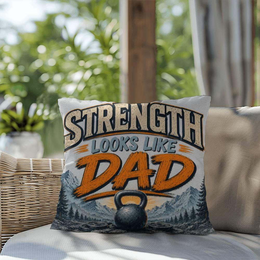 Shop our premium strength looks like dad throw pillow from MySisterIsASurvivor.