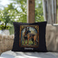 Belgian Malinois (Fawn Sable) Indoor/Outdoor Pillow - Personalized Stained Glass Dog Tribute & Comfort Gift