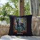 Belgian Malinois (Gray) Indoor/Outdoor Pillow - Personalized Stained Glass Dog Tribute & Comfort Gift