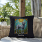 Silver Labrador Retriever Pillow, personalized stained glass gift for indoor/outdoor décor