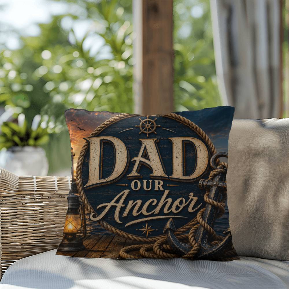 Shop our premium dad our anchor throw pillow from MySisterIsASurvivor.