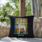 White Labrador Retriever Pillow, custom name stained glass dog décor for pet lovers