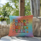 Good Vibes, Real Talk personalized pillow, therapy room comfort, chill energy - MySisterIsASurvivor