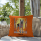 German Shepherd Black & Cream Coat Pillow, Custom Indoor Outdoor Dog Cushion, Water-Resistant