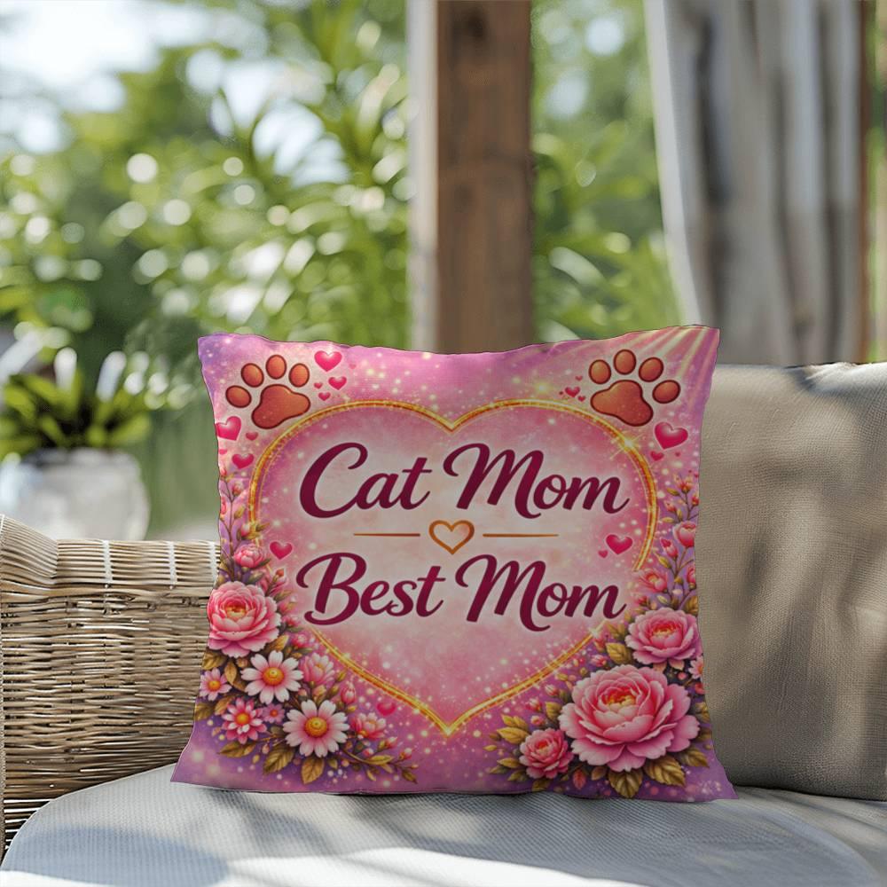 Shop our premium cat mom best mom throw pillow from MySisterIsASurvivor.