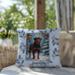 Rottweiler Chocolate Pillow - Festive Rottweiler throw pillow, winter dog home decor, cozy accent