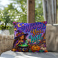 Witching You Well Halloween Throw Pillow - Witch Cauldron Moon Fall Pillow