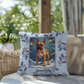 French Bulldog Fawn Pillow - Seasonal Frenchie throw pillow, indoor winter dog home accent