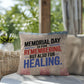 Memorial Day Is for Remembering personalized pillow honoring veterans, PTSD support, and military remembrance