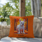 White French Bulldog pillow, personalized indoor outdoor dog cushion, custom Frenchie decor - MySisterIsASurvivor