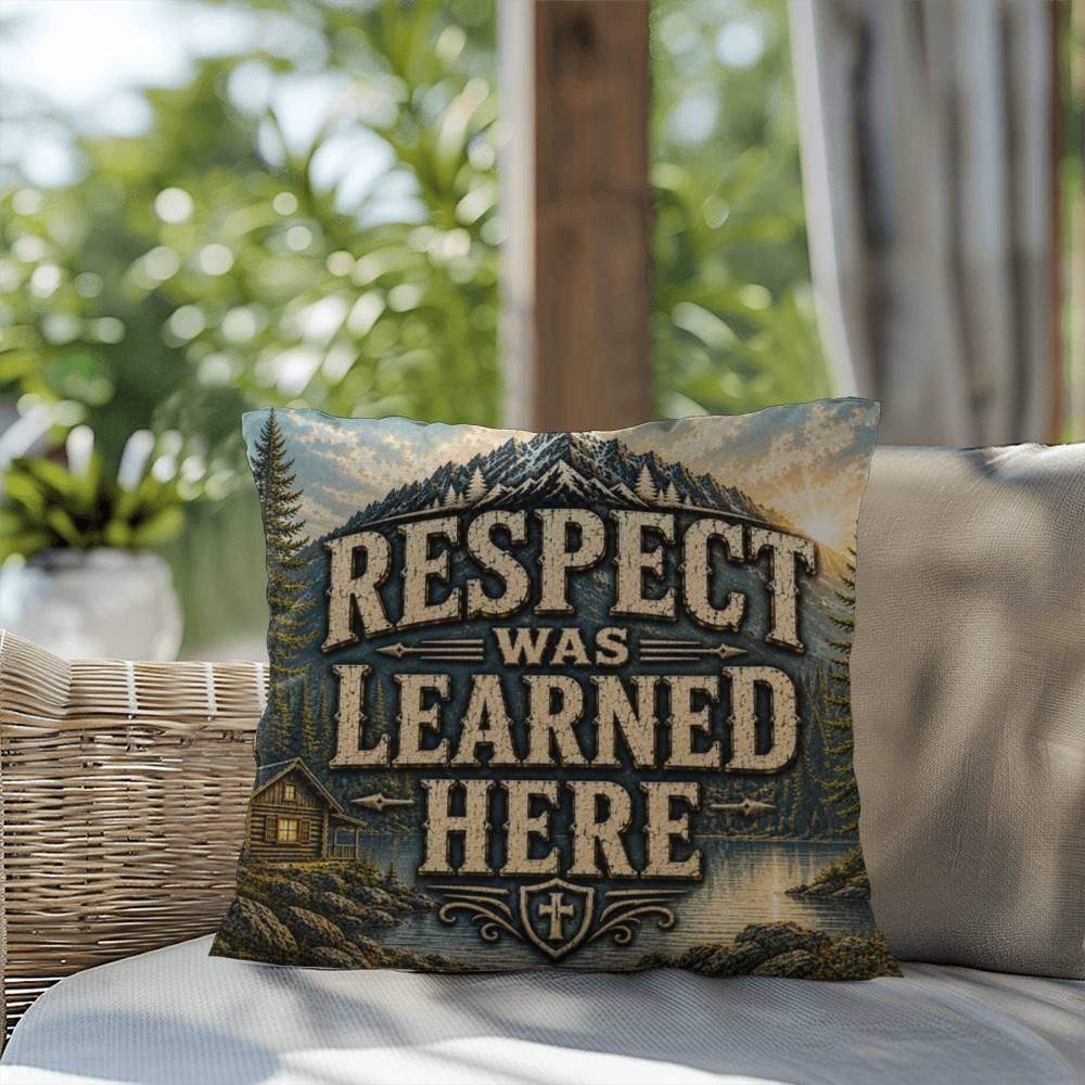 Shop our premium respect was learned here throw pillow from MySisterIsASurvivor.
