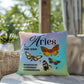 Aries Butterfly Indoor/Outdoor Pillow – Zodiac Astrology Decor, Boho Accent for Home & Patio