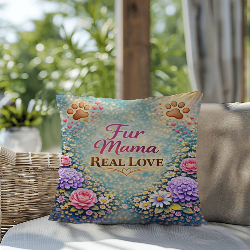 Shop our premium fur mama real love throw pillow from MySisterIsASurvivor.