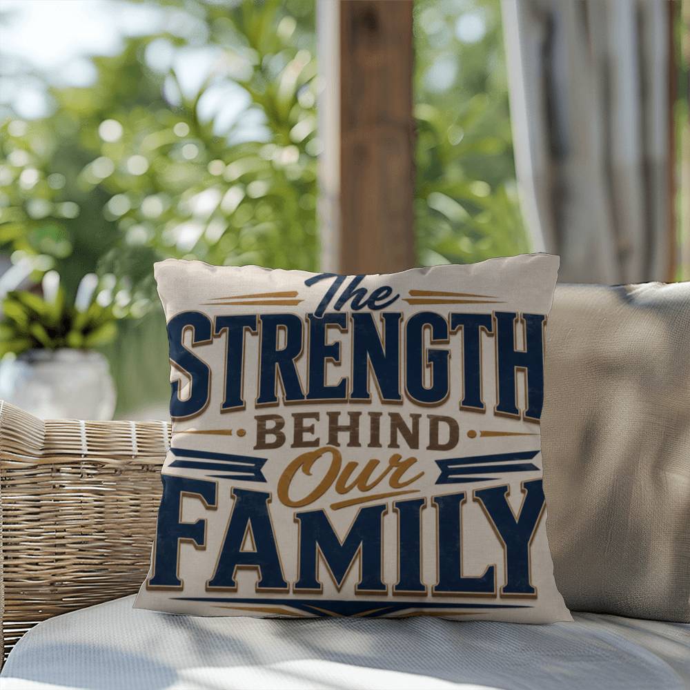 Shop our premium the strength behind our family throw pillow from MySisterIsASurvivor.