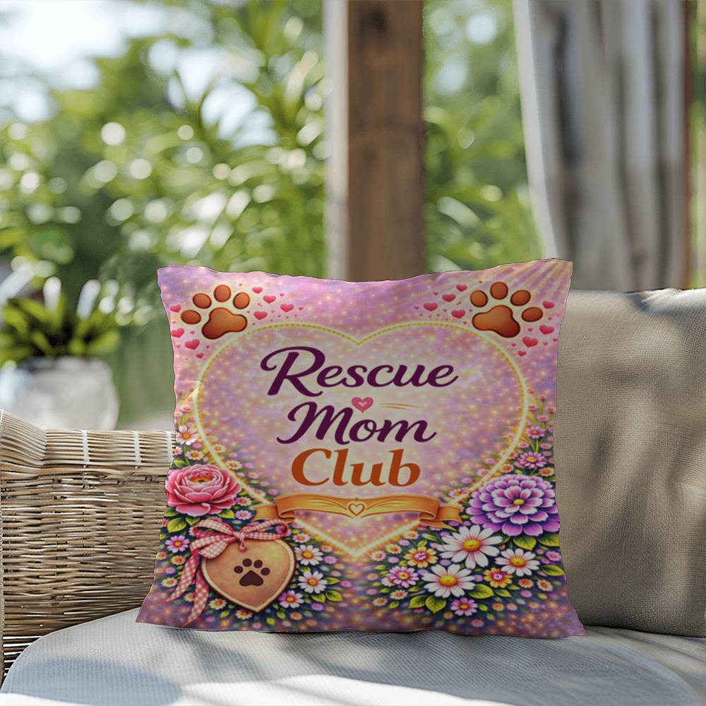 Shop our premium rescue mom club throw pillow from MySisterIsASurvivor.