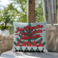 Just Breathe - Even Santa Meditates Throw Pillow - Funny calm Christmas pillow for relaxation