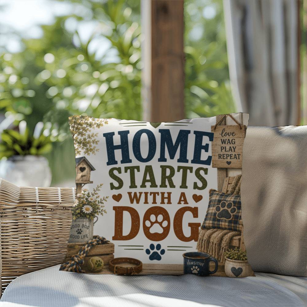 Shop our premium home starts with a dog throw pillow from MySisterIsASurvivor.
