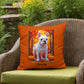 White French Bulldog pillow, personalized indoor outdoor dog cushion, custom Frenchie decor - MySisterIsASurvivor