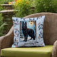 German Shepherd Black Pillow - Winter German Shepherd pillow, personalized dog throw, home decor accent