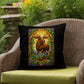Shop our premium moose stained glass style throw pillow from MySisterIsASurvivor.