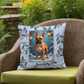 French Bulldog Fawn Pillow - Seasonal Frenchie throw pillow, indoor winter dog home accent