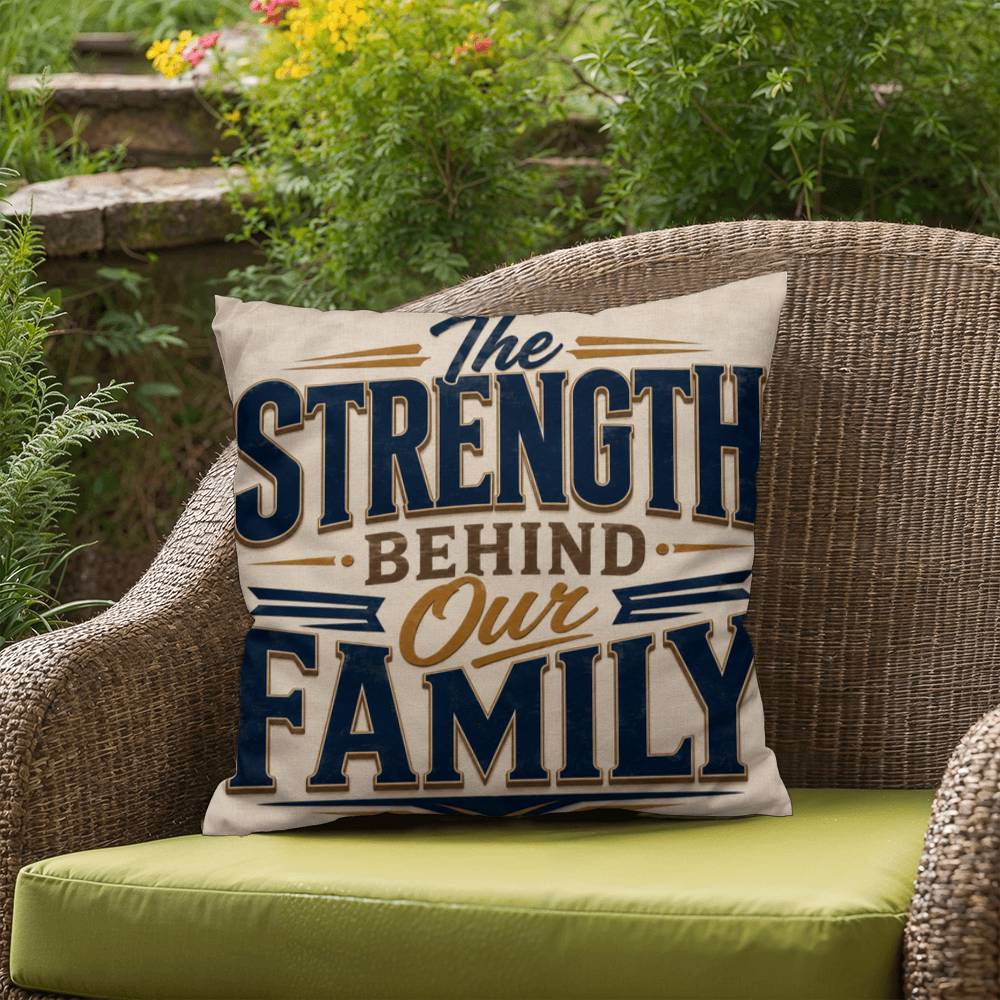 Shop our premium the strength behind our family throw pillow from MySisterIsASurvivor.