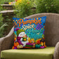 Pumpkin Spice & Peace Of Mind Halloween Throw Pillow - Cozy Ghost Fall Pillow
