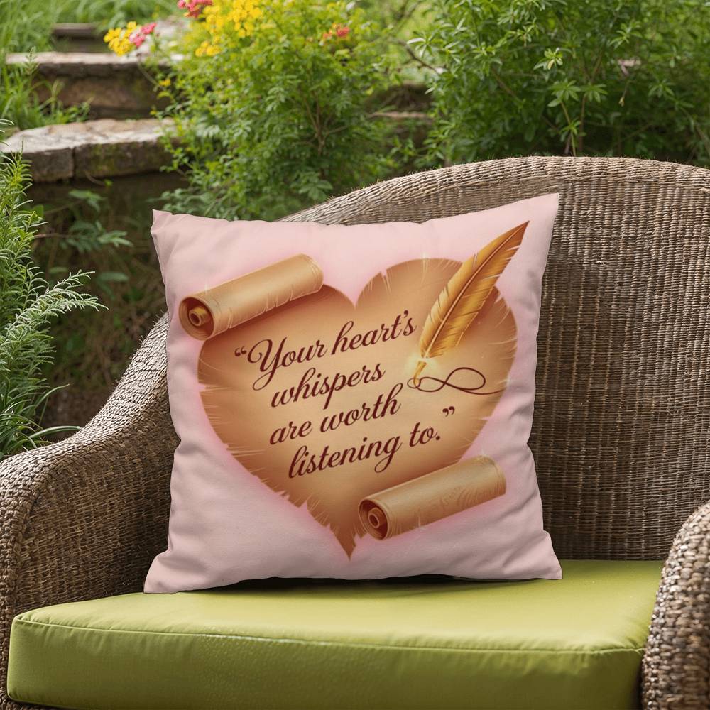 Your Heart's Whispers Are Worth Listening To: Indoor/Outdoor Pillow Self-Care for Relaxation, Mindfulness & Emotional Wellness