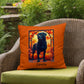 Black Rottweiler pillow, personalized indoor outdoor dog cushion for Rottie home accent - MySisterIsASurvivor