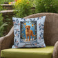 Labrador Retriever Yellow Pillow - Seasonal Labrador throw pillow, winter indoor dog decor, cozy accent